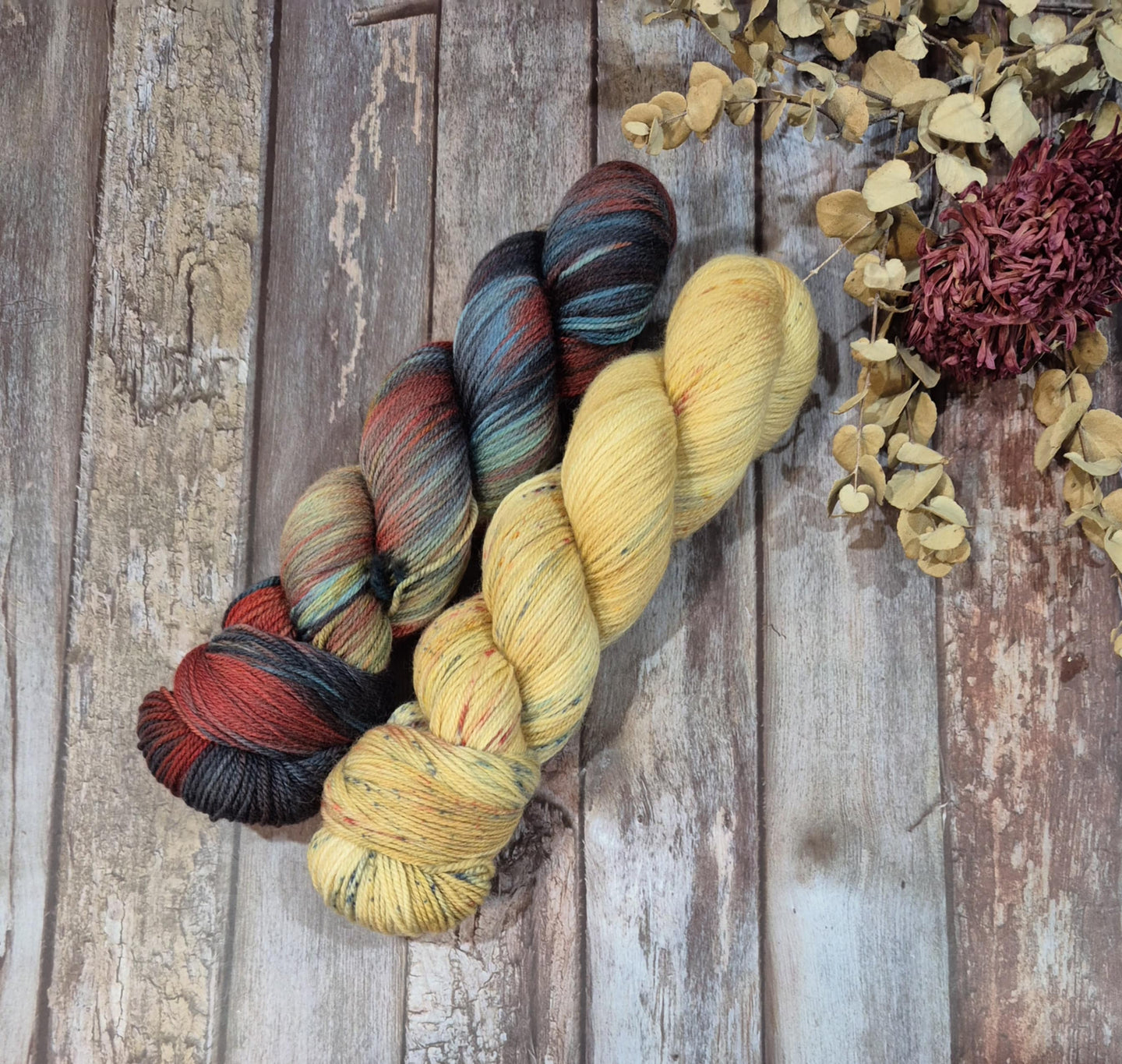 Perfect Pairing - Beetle Wings / Tiny Footprints (Fledgling 4ply Sock - SW Merino / Nylon)