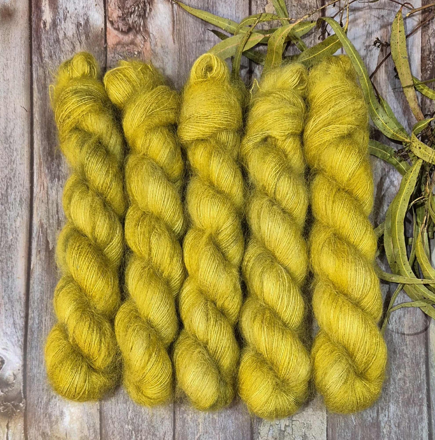 Gold Leaf (Sylph Lace 2ply - Kid Mohair/Mulberry Silk)