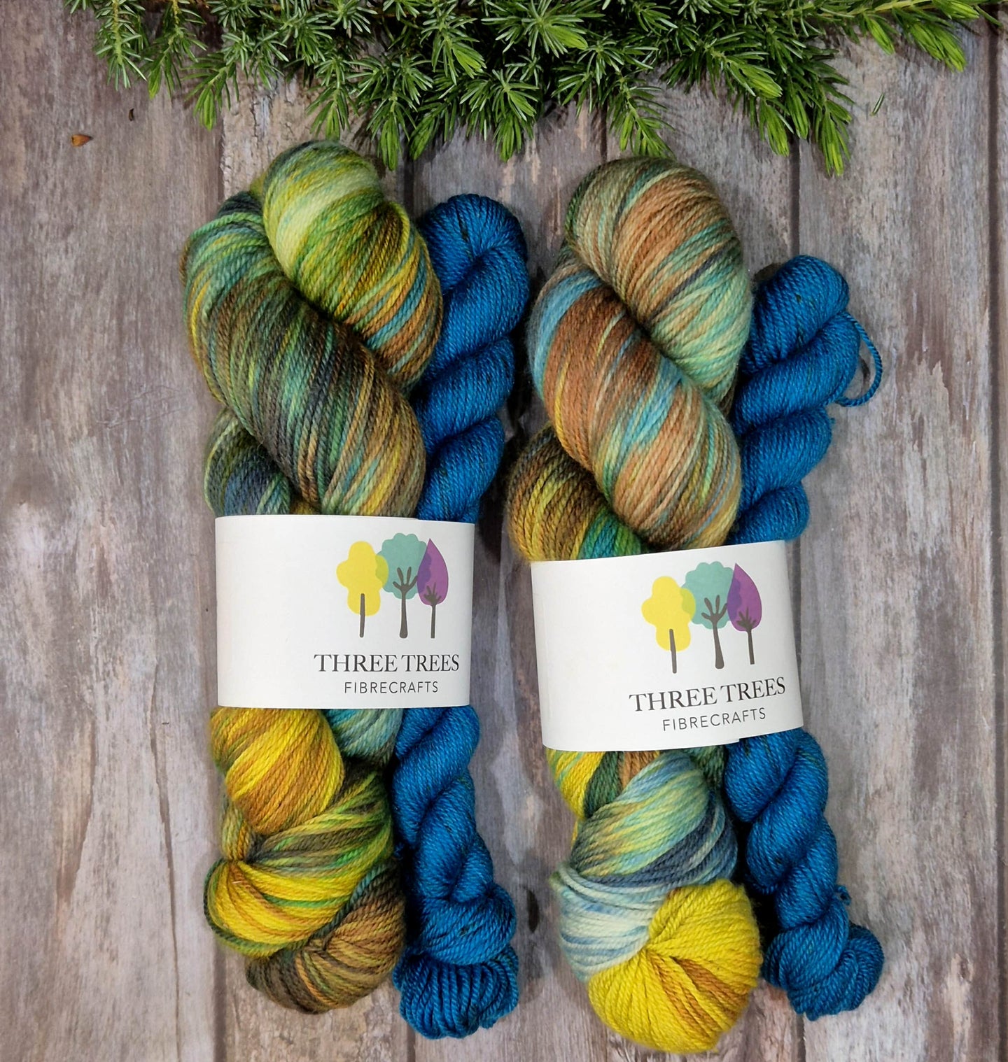 Jewelled Sea & Labradorite Sock Set (Fledgling 4ply Sock - SW Merino / Nylon)