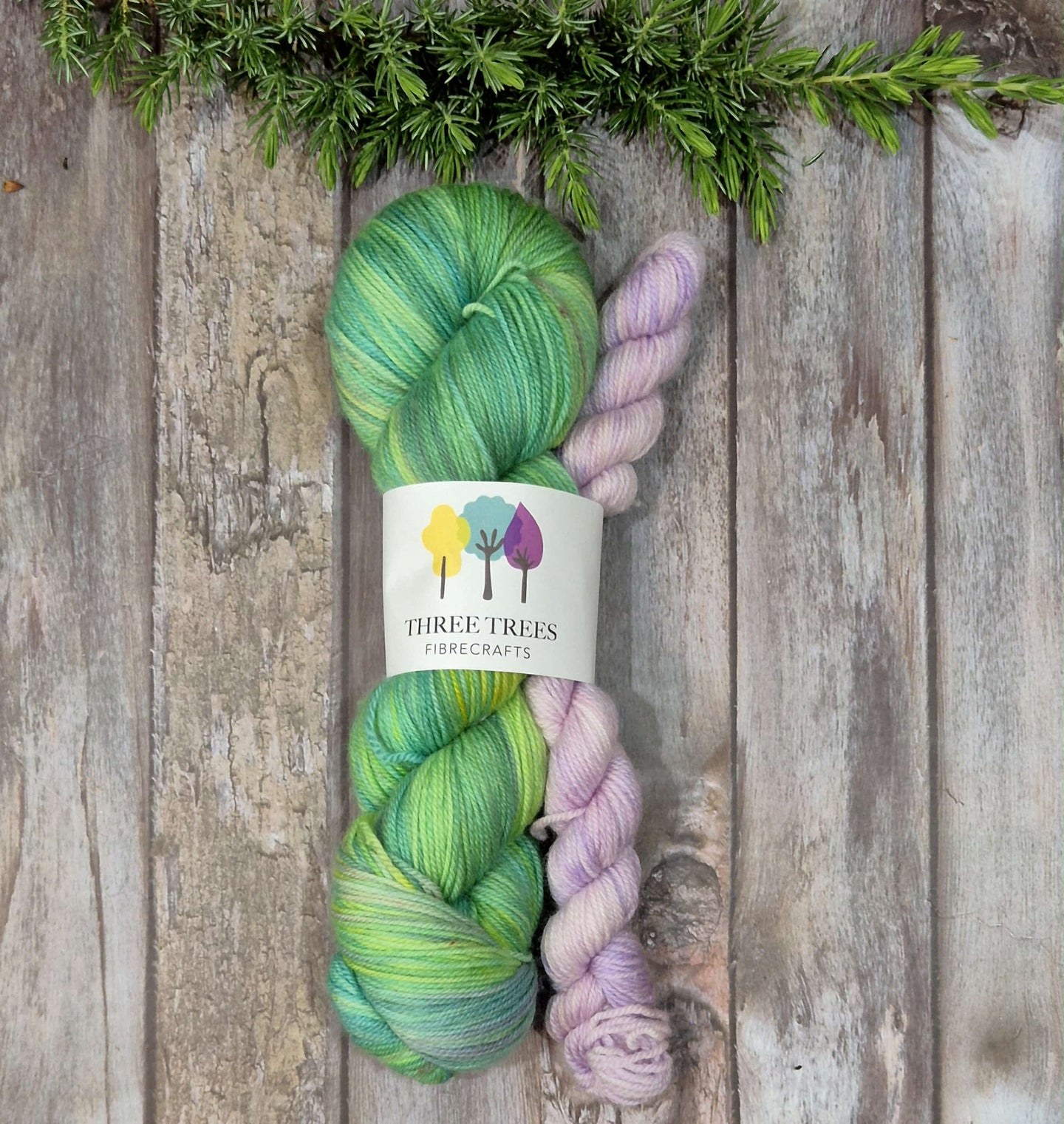 Light Me Up Lichen (B) Sock Set (Fledgling 4ply Sock - SW Merino / Nylon)