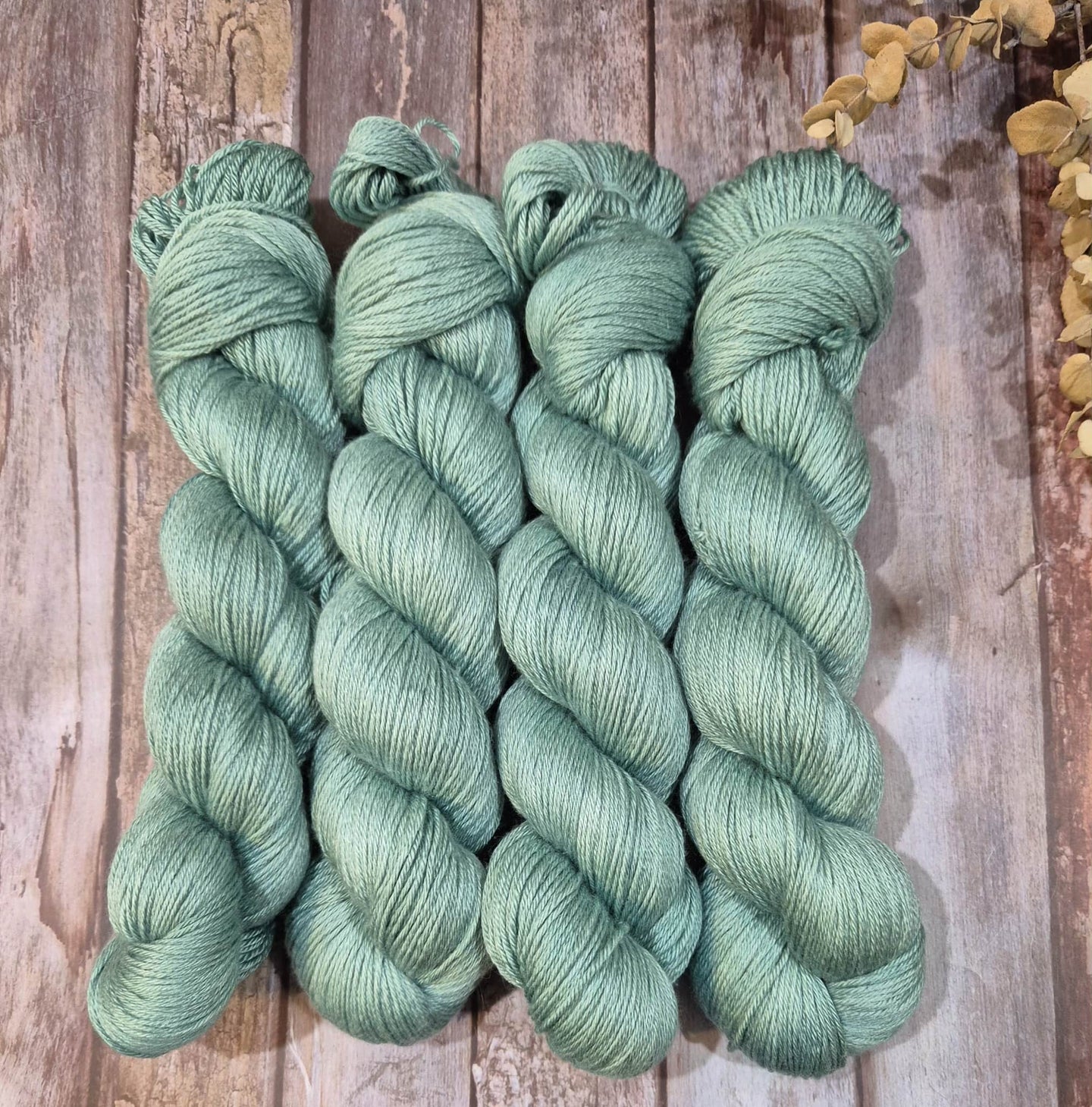 Misty Green (Mersilk 4ply Fingering - SW Merino / Mulberry Silk) (Dyed as Ordered if Not in Stock)