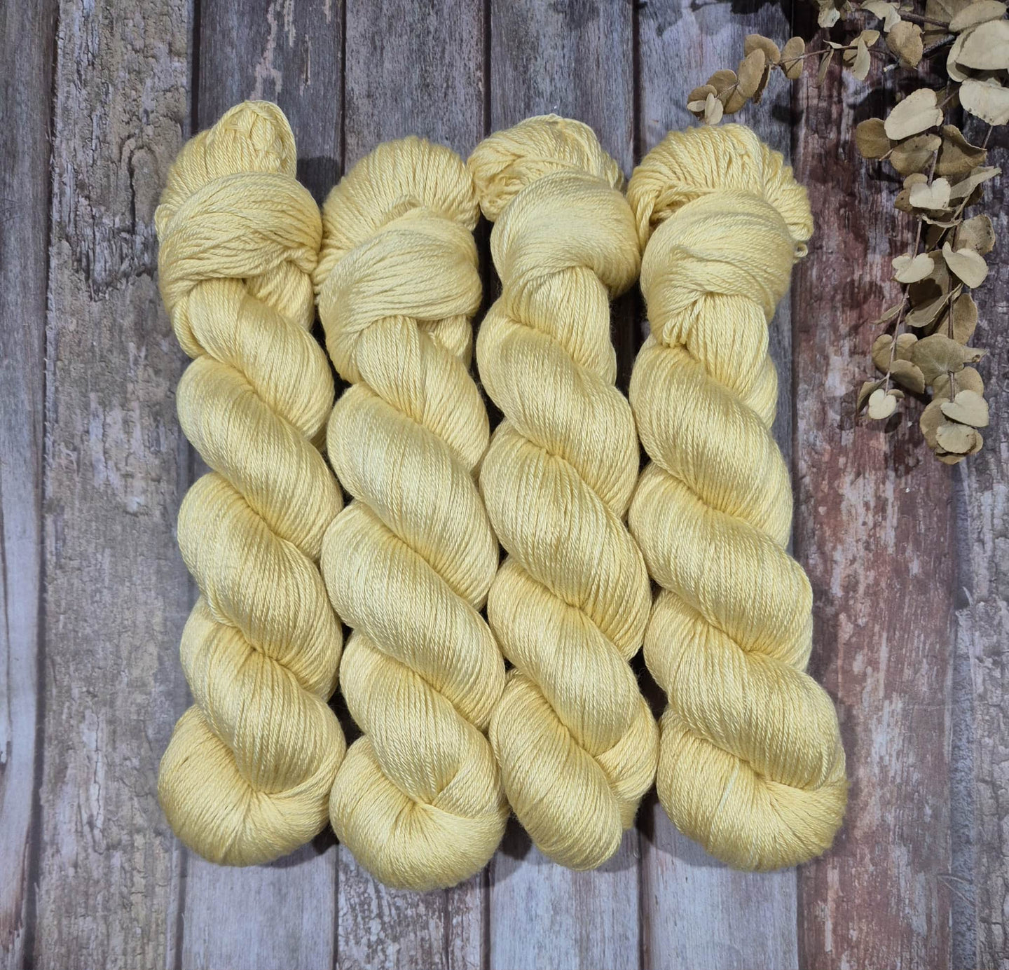Pale Buttercup (Mersilk 4ply Fingering - SW Merino / Mulberry Silk) (Dyed as Ordered if Not in Stock)