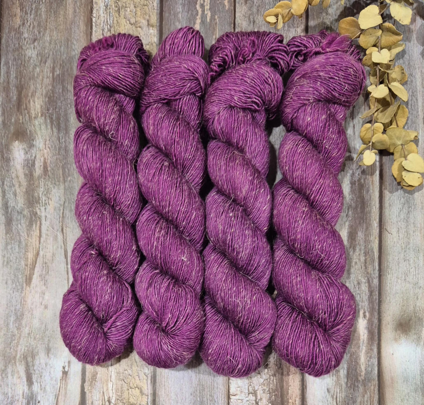 Peek-a-boo Purple (Nymph Singles - SW Merino / Linen) (Dyed as Ordered if Not in Stock)