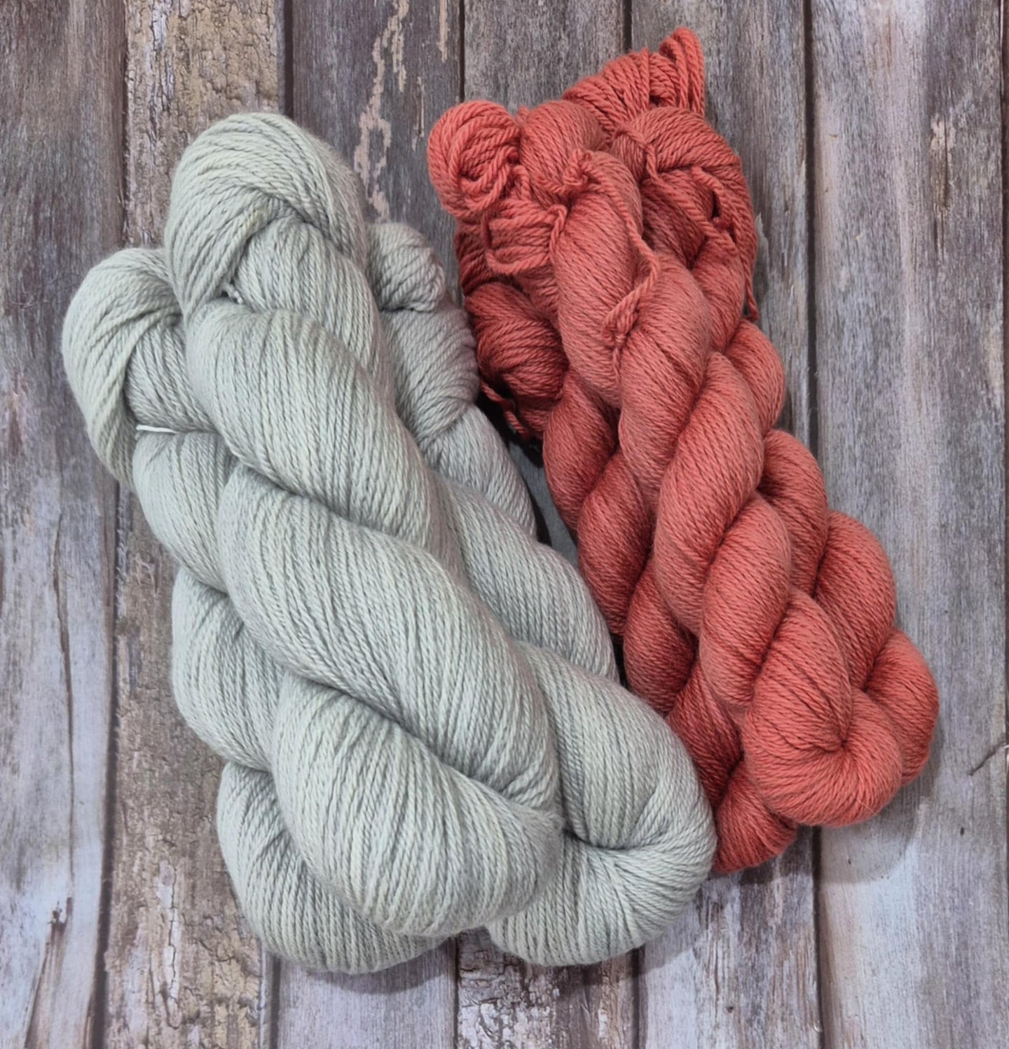 Fibonacci Cowl Set - Pluviophile & Dark Salmon (Sphinx Sport 5ply) (Dyed as Ordered if Not in Stock)