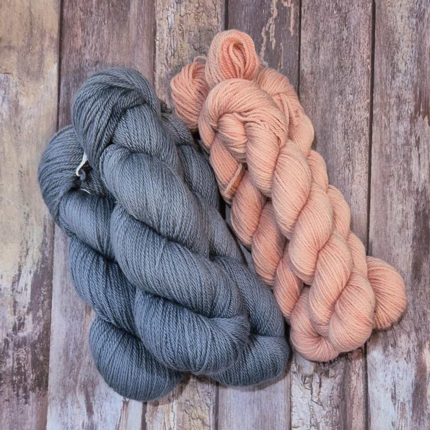 Fibonacci Cowl Set - Storm & Little Pink Toe Beans (Sphinx Sport 5ply) (Dyed as Ordered if Not in Stock)