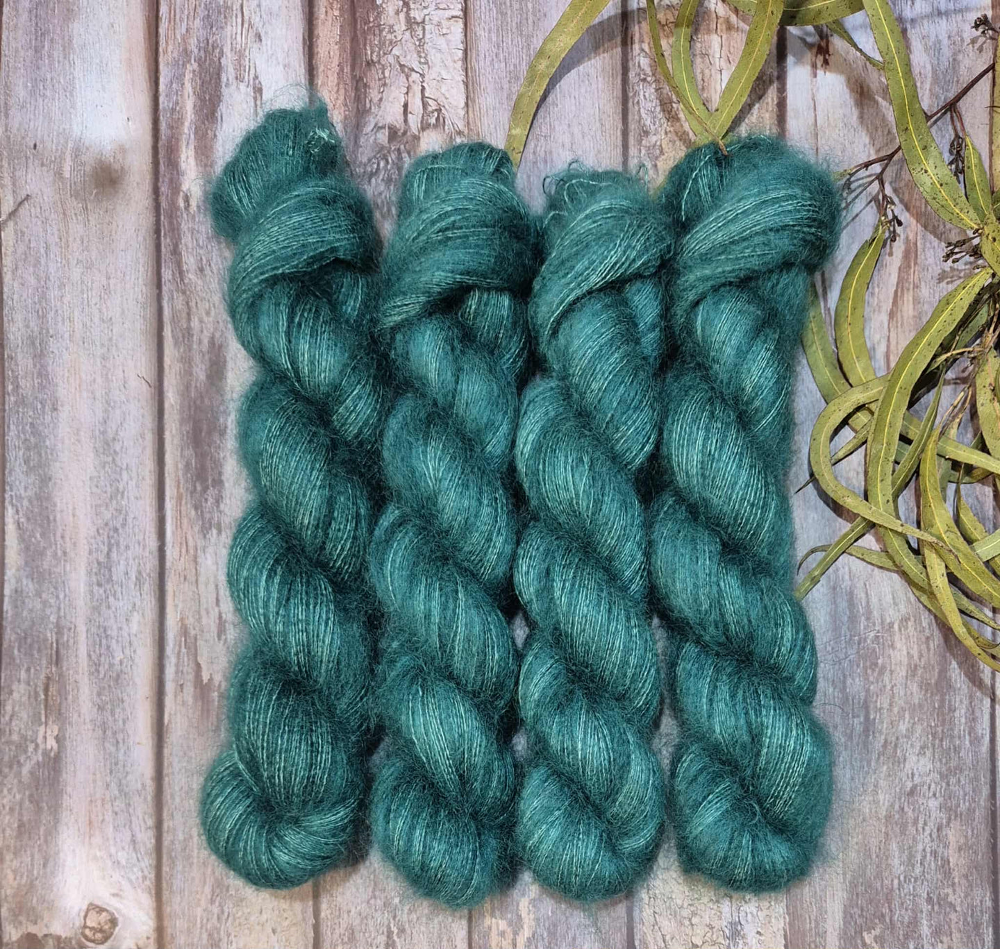 The Deep Great Green (Sylph Lace 2ply - Kid Mohair/Mulberry Silk)