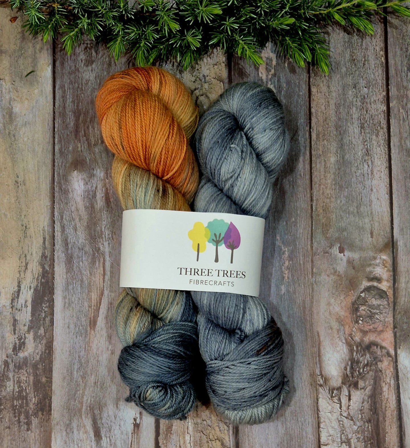 Perfect Pairing - Warm Hearth & Granite (Fledgling 4ply Sock)