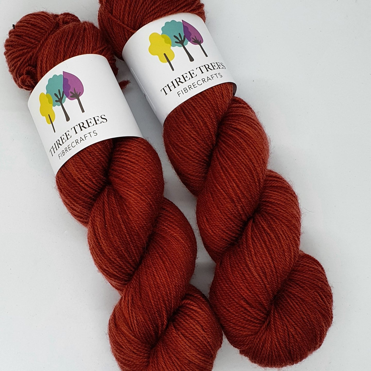 Three Trees Fibre Crafts Indie Dyed Hand Dyed 4ply Sock Superwash Merino tonal russet Cajun Spice