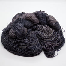 Load image into Gallery viewer, Three Trees Fibre Crafts Indie Dyed Hand Dyed 4ply Superwash Merino Silk Yak steely grey tonal Chivalry
